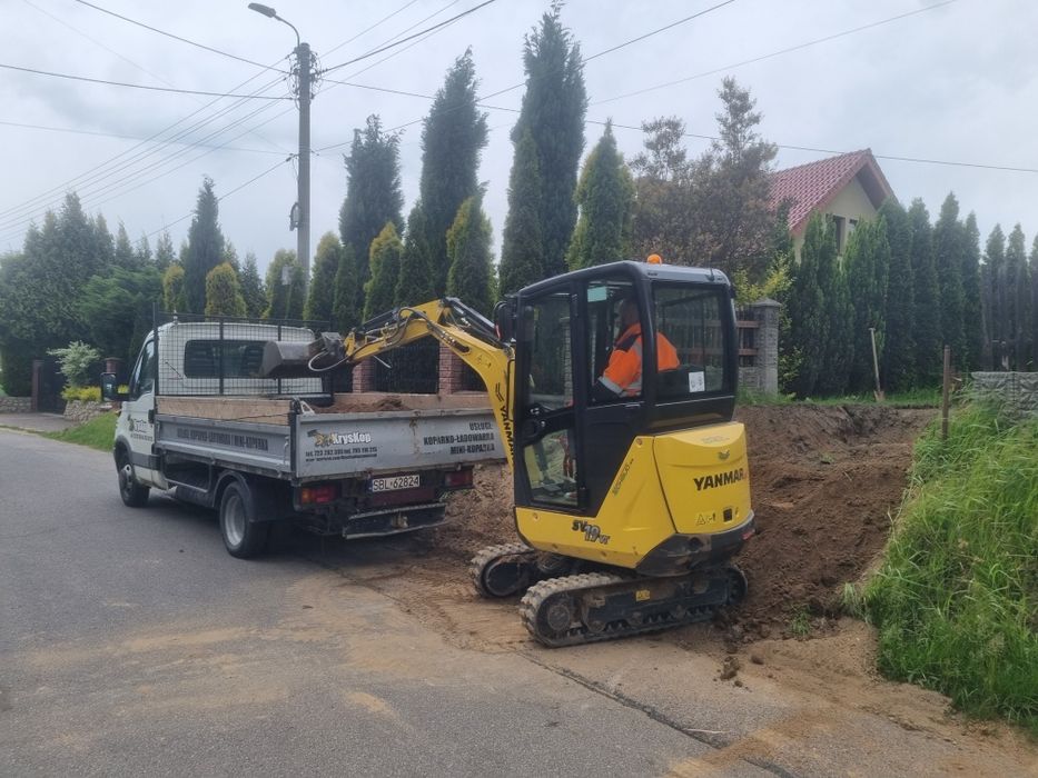 Korytowanie , przywóz kamienia , wykopy, przylącza