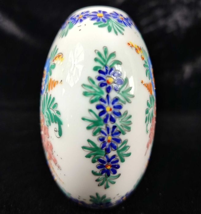 Cepelia Opole ręcznie malowany wazonik porcelana wzory ludowe kwoaty