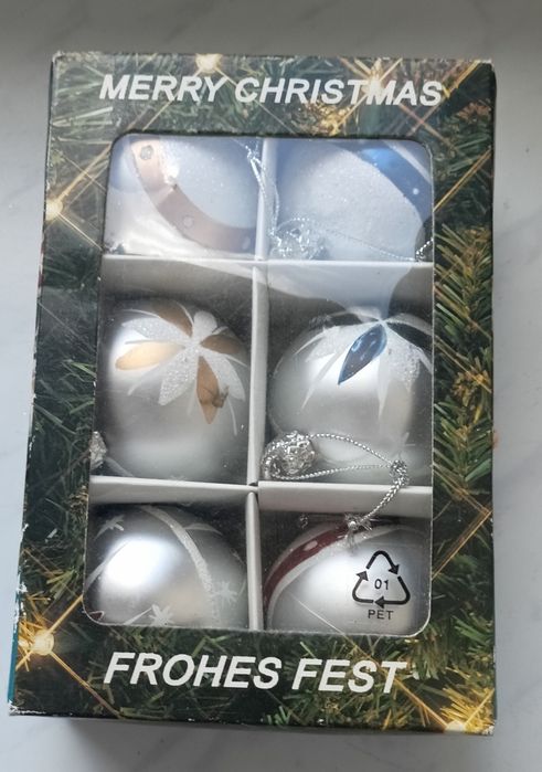 Bombki choinkowe -zestaw z tworzywa sztucznego