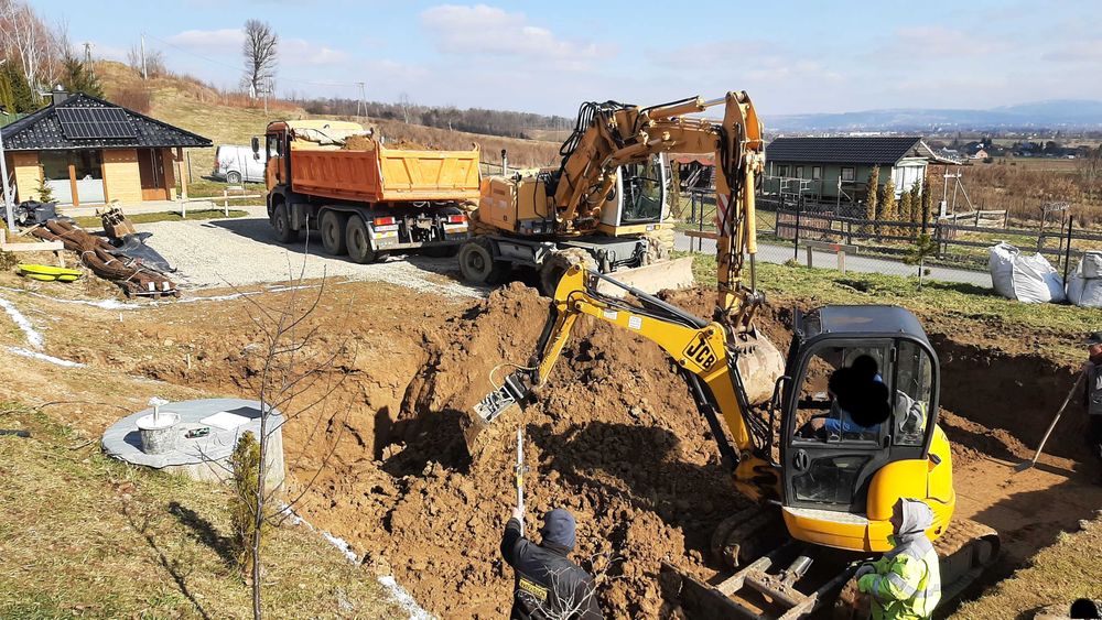 Koparka, Roboty ziemne, usługi koparką. Mini Wyburzenia rozbiórki