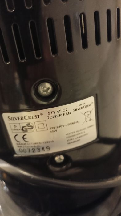 Ventoinha de torre Silvercrest