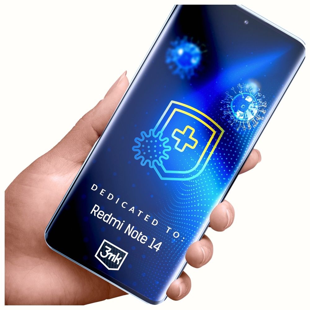Folia Antymikrobowa montowana na mokro 3MK do Redmi Note 14 4G
