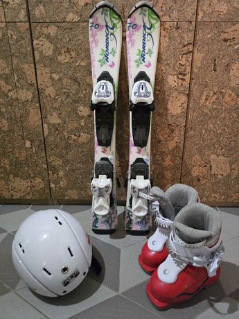 Dziecko - Narty 70, buty i kask narciarski