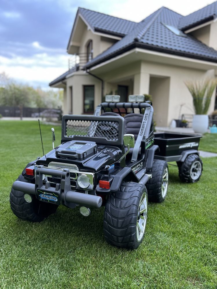 Peg Perego Gaucho Superpower 24V - elektryczne z przyczepą jak Nowe