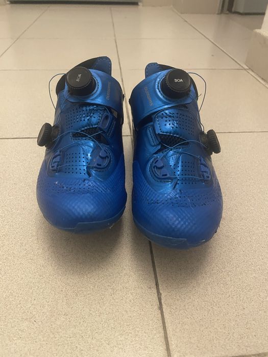 Sapatos ciclismo estrada shimano RC9 S-Phyre azuis tamano 43