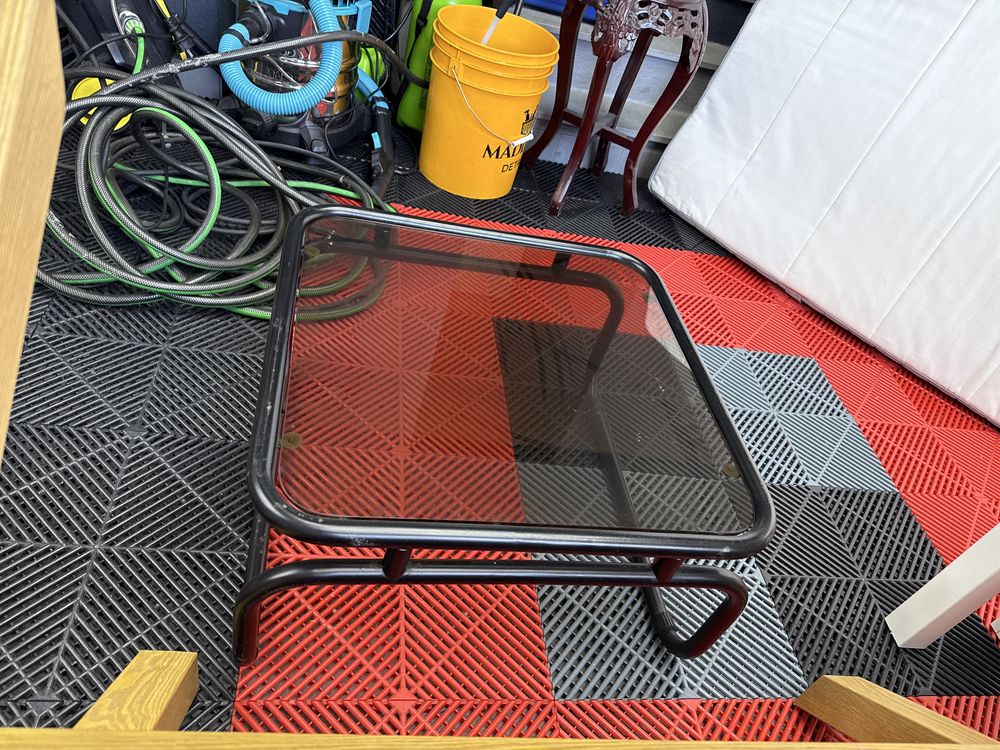 Mesa vintage ferro e vidro