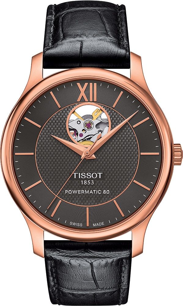 Zegarek Tissot TRADITION POWERMATIC 80 OPEN HEART - T063.907.36.068.00