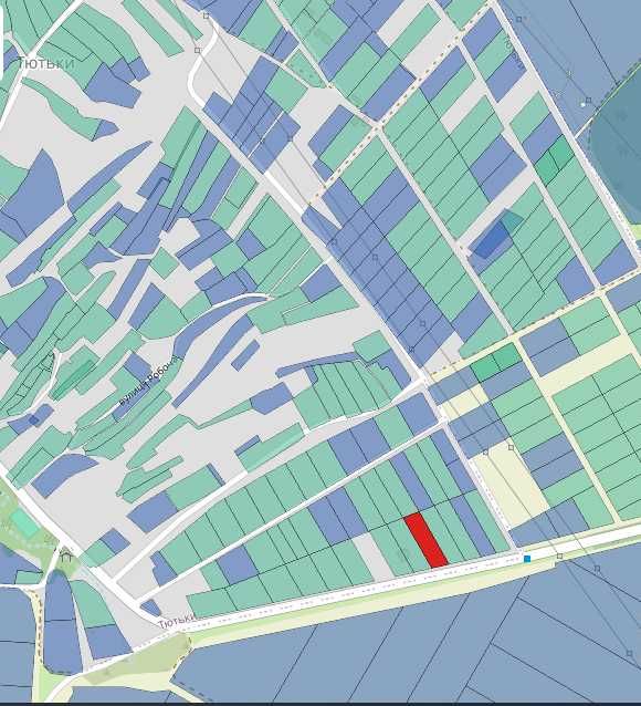 Земельна ділянка 20с (24м на 84м) під будівництво с. Тютьки
