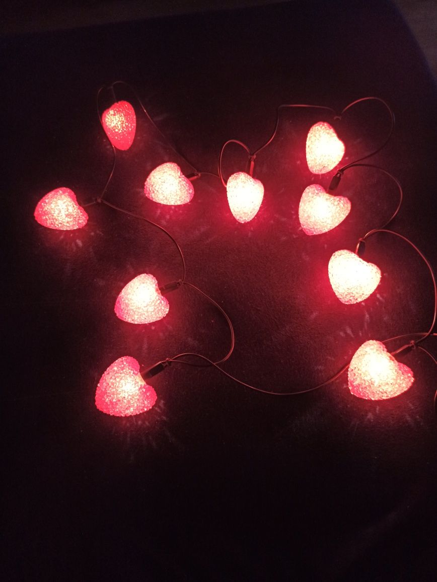 Światełka w kształcie serc