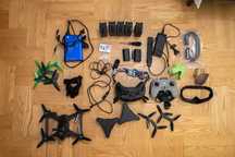 DUŻY ZESTAW! - dron DJI FPV, google V2, aparatura, baterie + WALIZKA