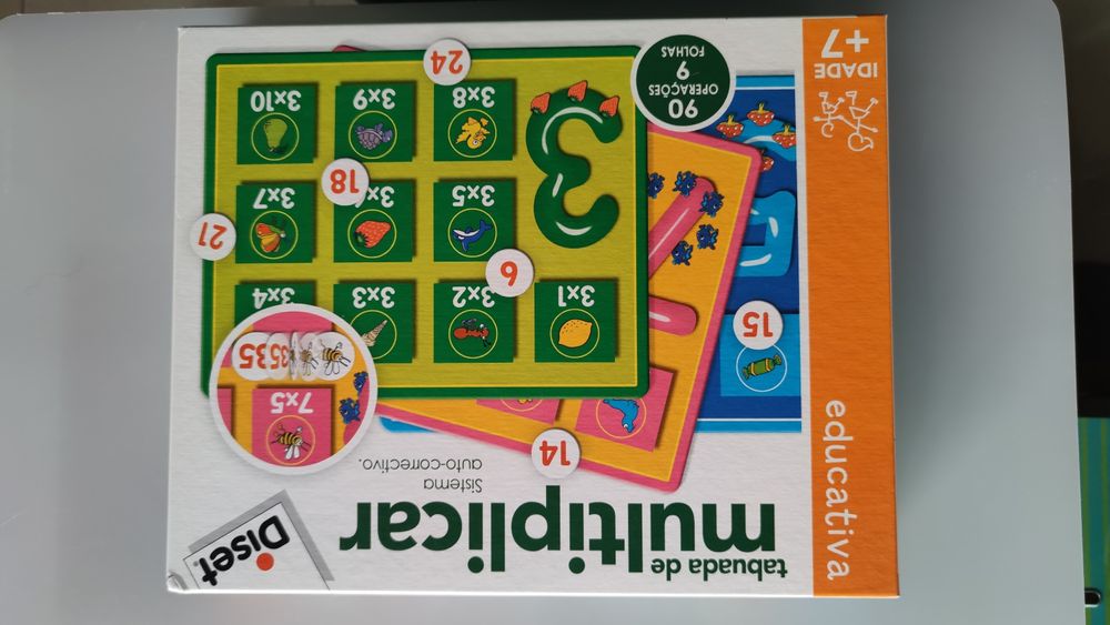 Caixa jogo tabuada de multiplicar +7