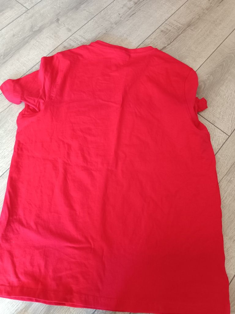 Bluzka t shirt czerwony puma M damski męski