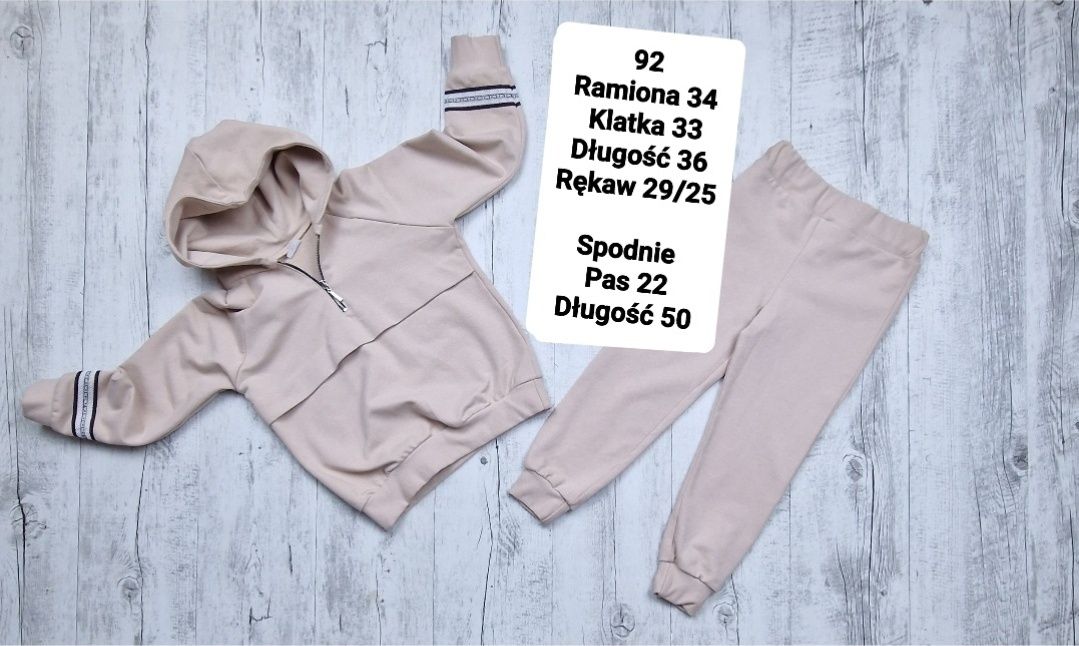 Dres dziewczęcy bawełniany Bluza i spodnie 92,98,104