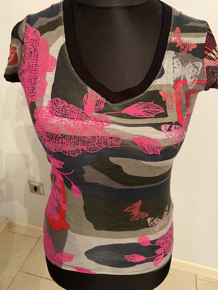 Desigual super wzory, extra sexi bluzka damska r. M bawełna