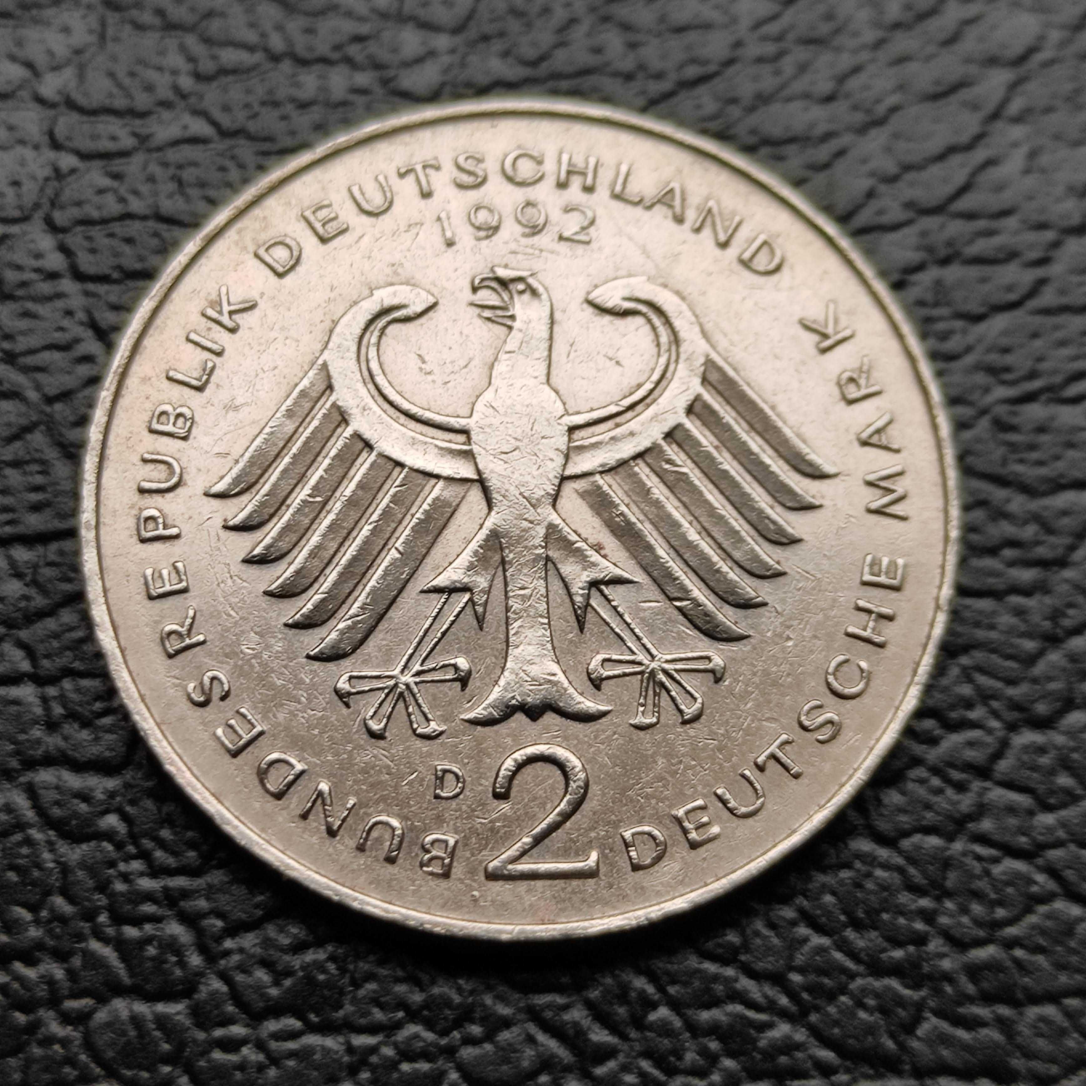 Moneta Niemcy 2 marki, 1992 r.