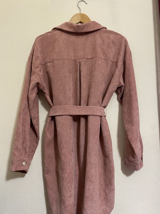 Vestido Camiseiro Rosa Bombazine
