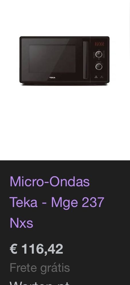 Micro-ondas Teka topo de gama
