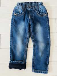 Джинси утеплені, теплі джинси на флісі, зимові штани розмір 104