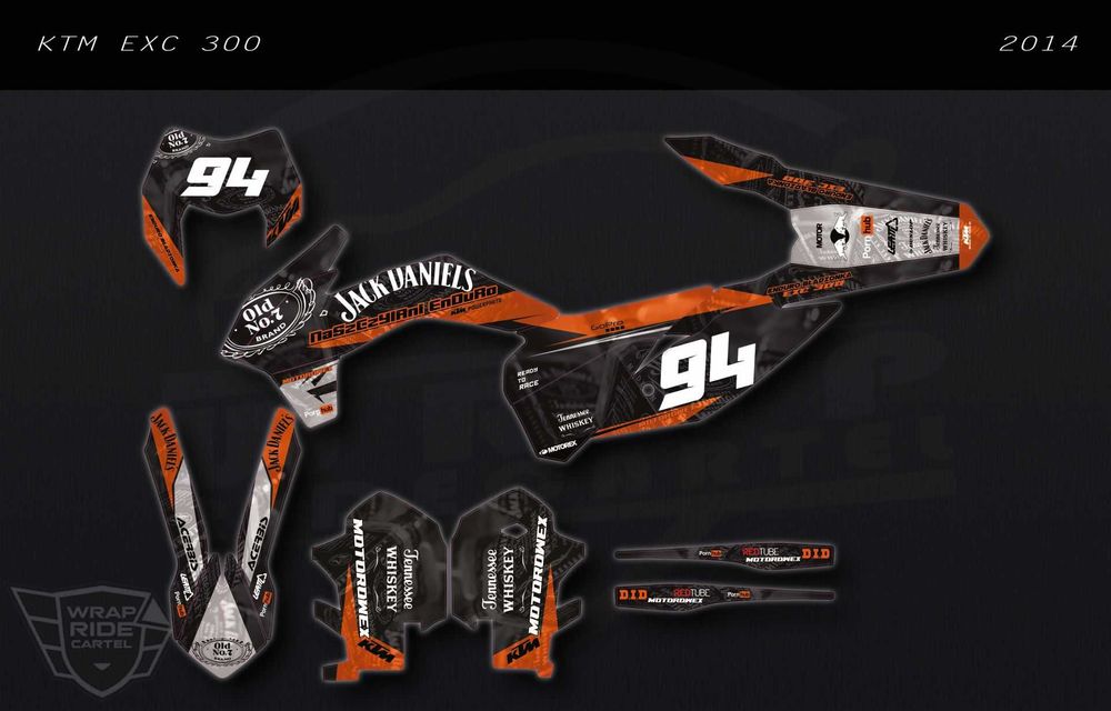 Profesjonalna Okleina PRO MX - KTM SX SXF EXC od 2013 do 2016