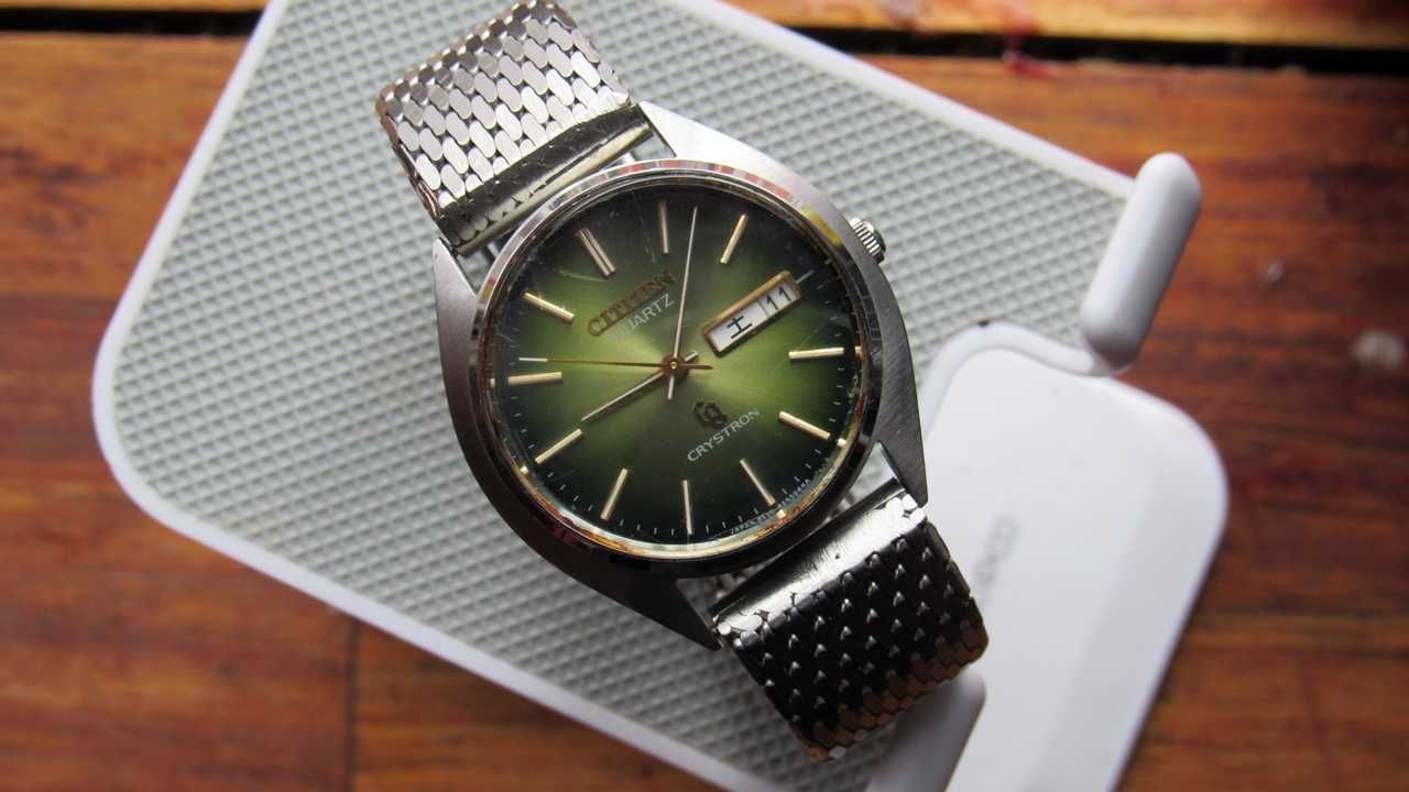 CITIZEN CRYSTRON męski zegarek vintage