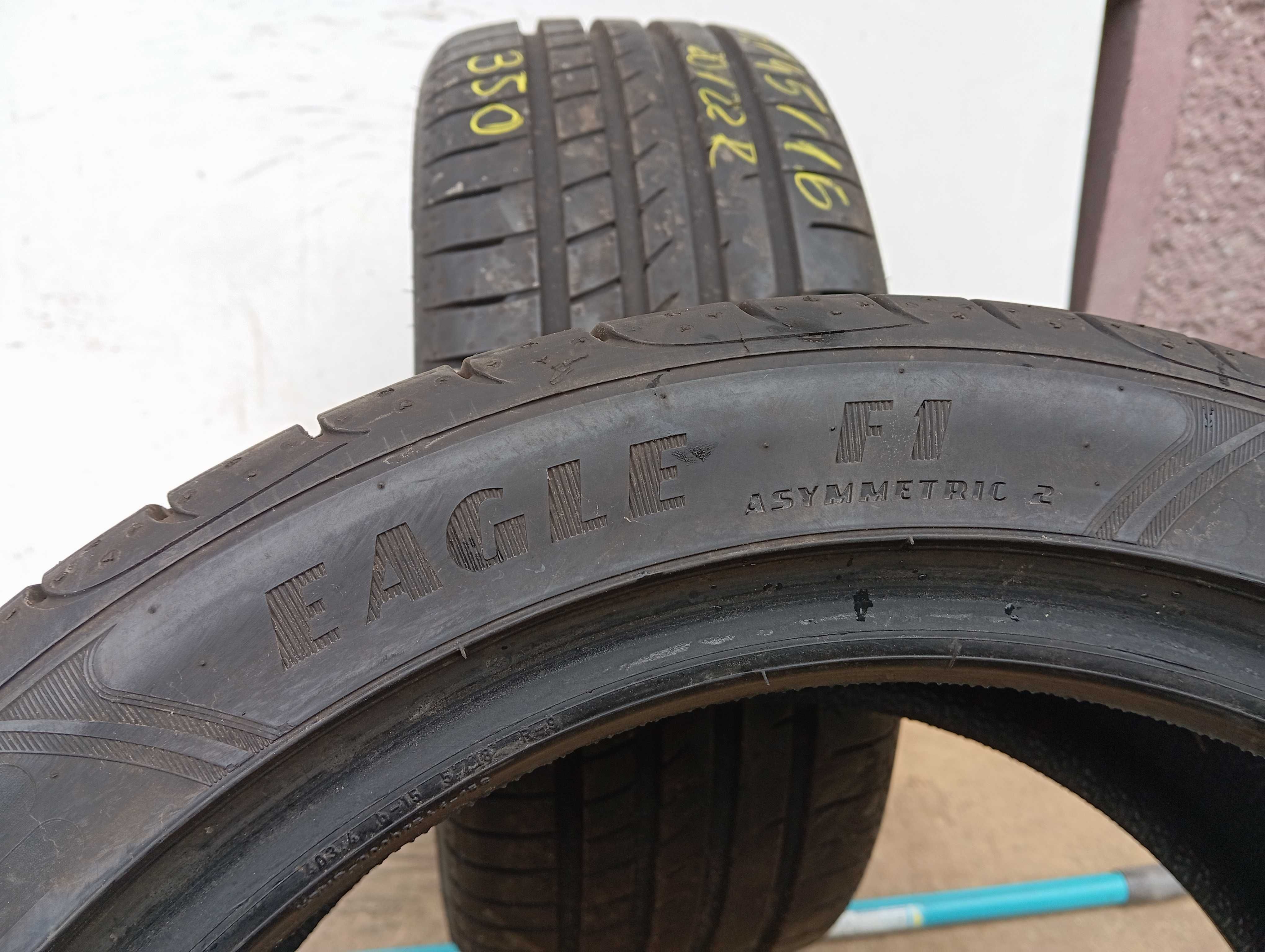 2x 205/45 R16 83Y Goodyear Eagle F1 Asymmetric 2 22/20r 8mm