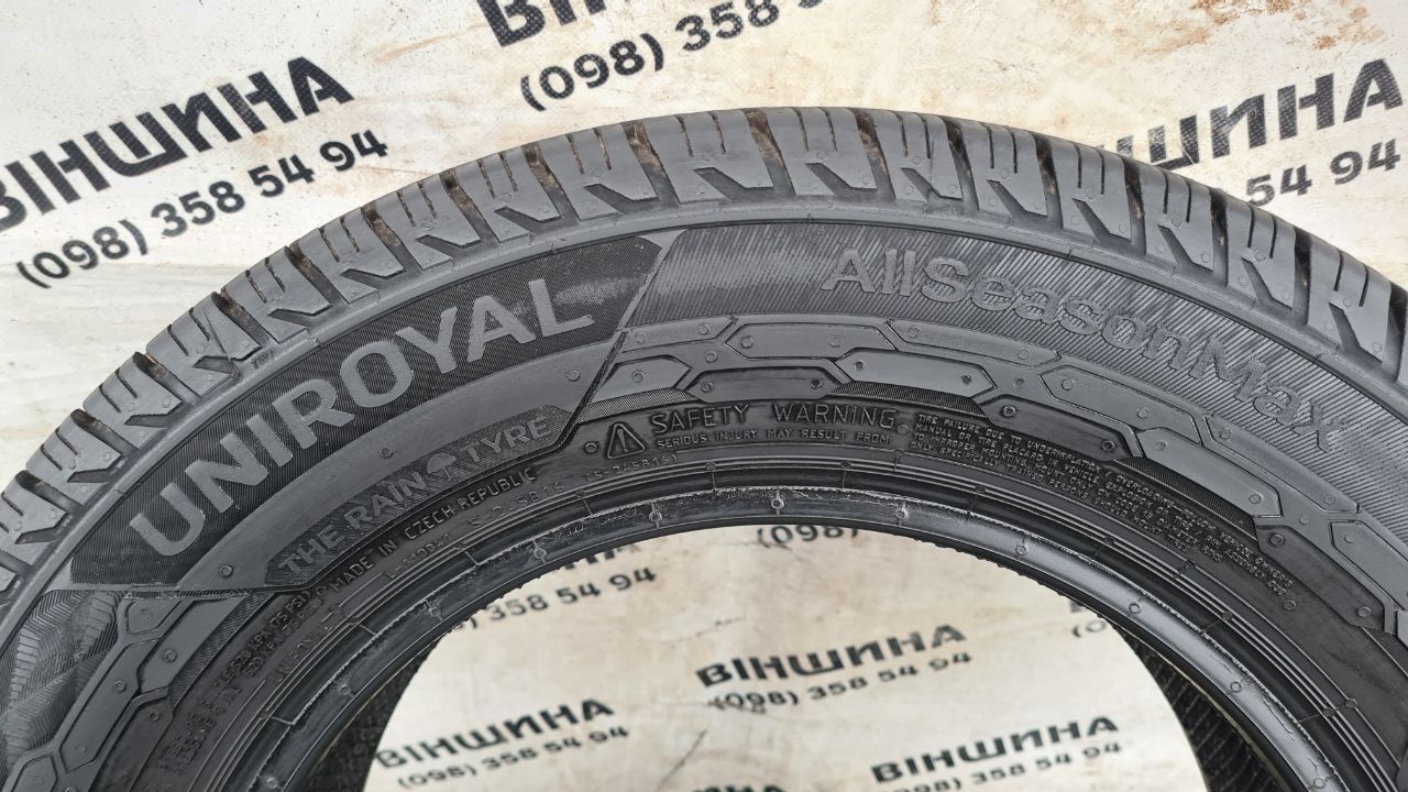 Шина 195/70 R 15C UNIROYAL AllSeason Max. Одне колесо. Розпаровка.