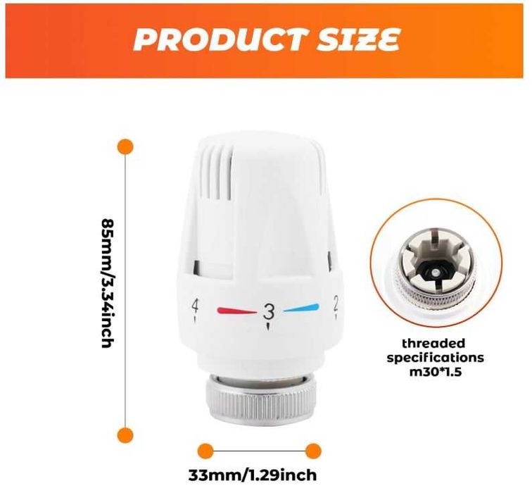 Głowica termostatyczna Nizirioo M30x1.5