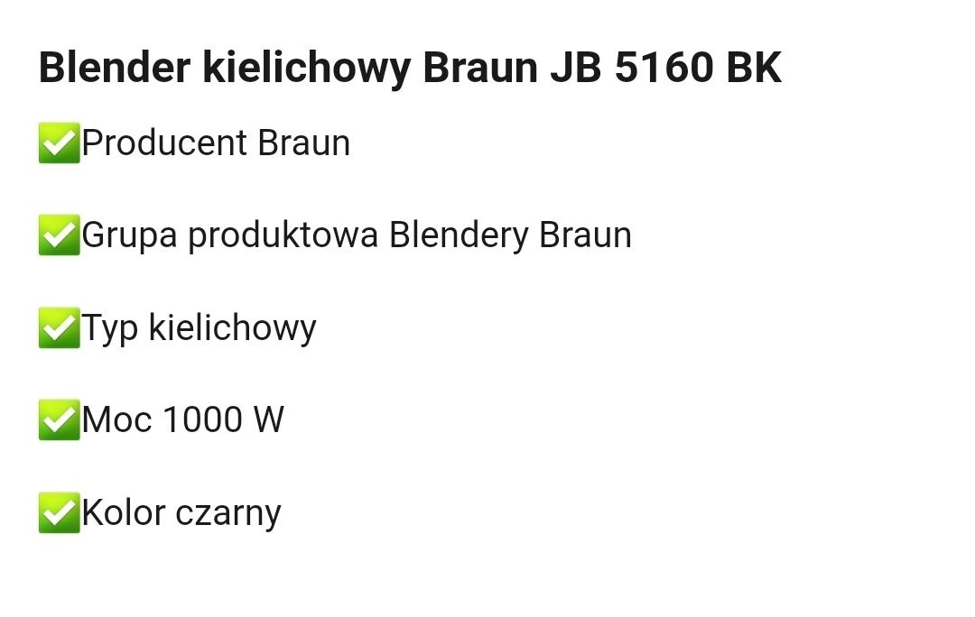 Blender kielichowy Braun