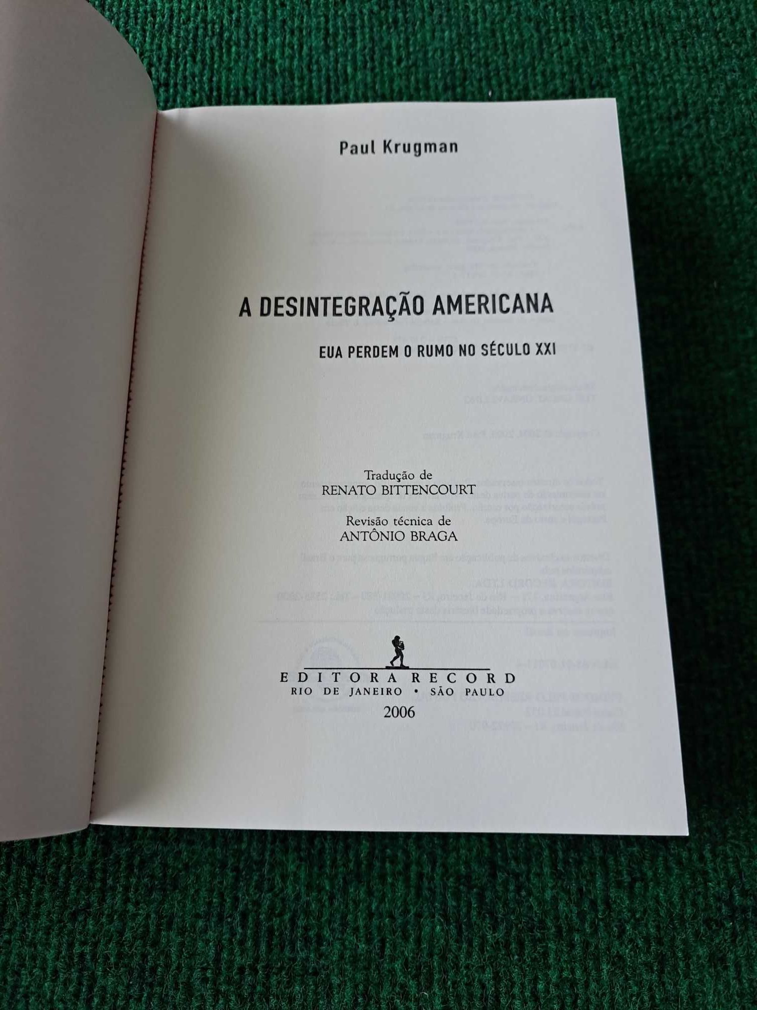 A Desintegração Americana - Paul Krugman