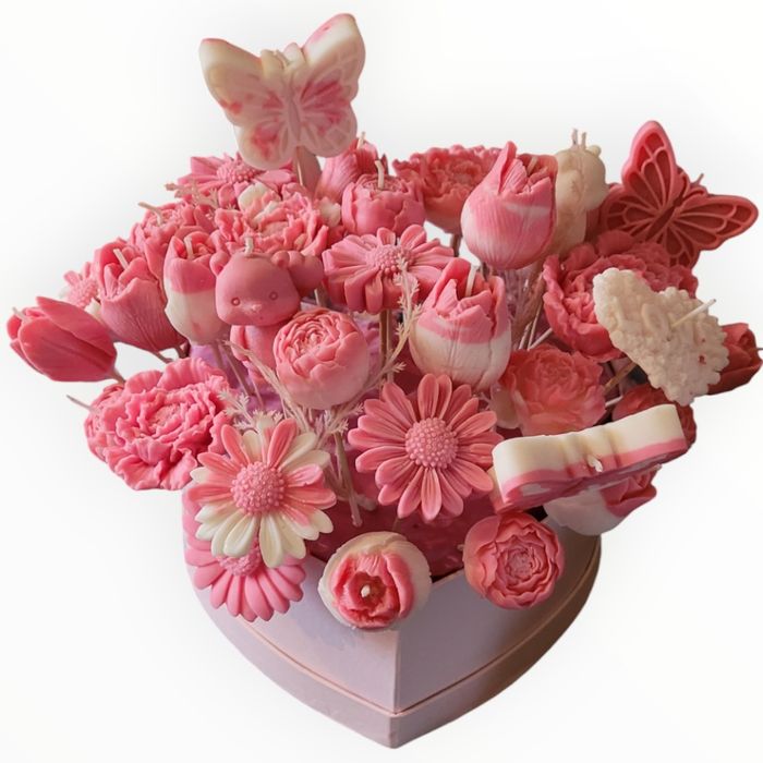 Flowerbox ze świeczkami sojowymi