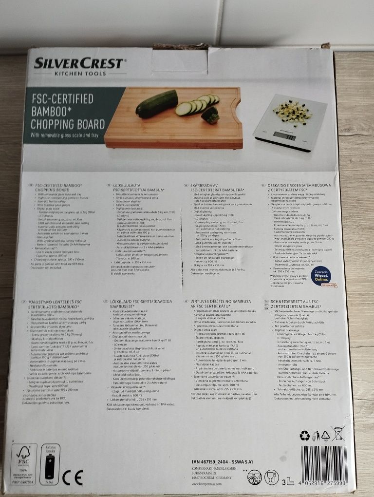 Deska kuchenna z wagą