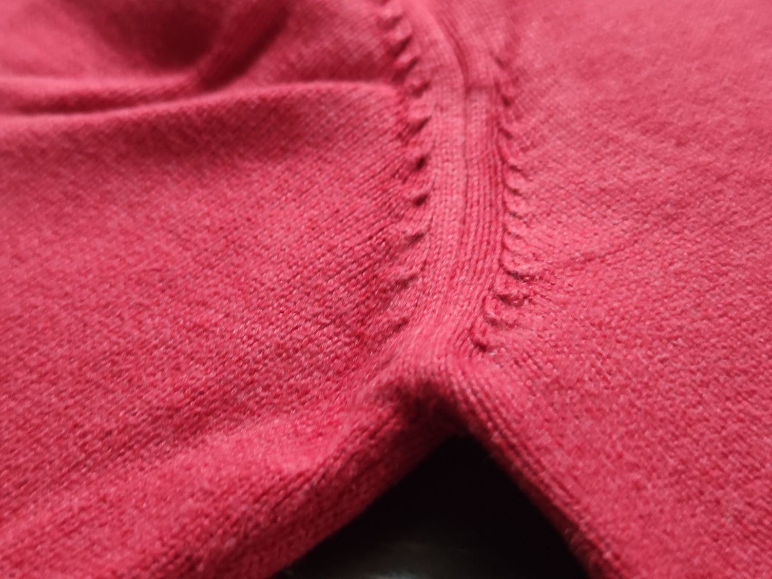 Czerwony sweter bawełna i jedwab Christian Berg XL