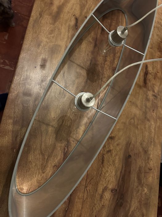 Candeeiro de teto, com 2 lampadas cinzento.