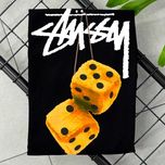 Футболка STUSSY Fuzzy Dice Yellow • Стусси кубики кубіки Стуси стусі