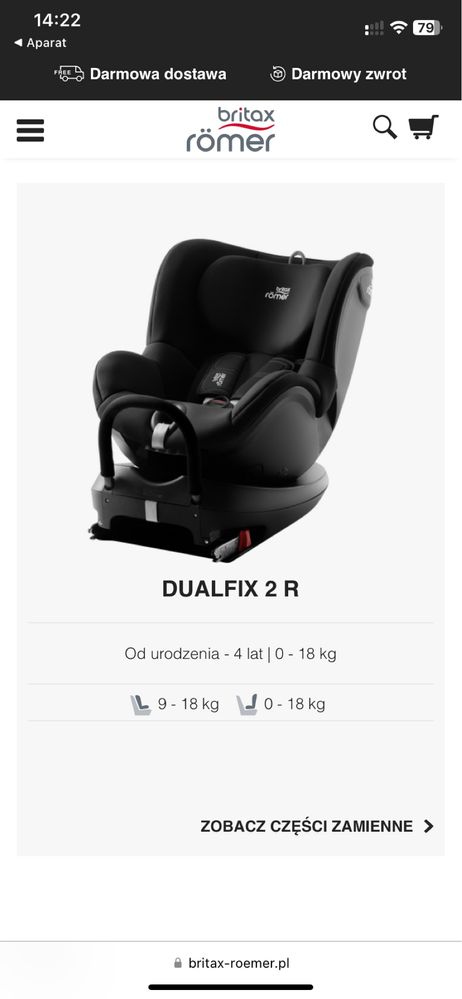 Fotelik obrotowy Britax Roamer Dualfix 2R wersja premium dual fix