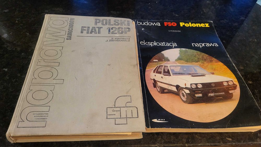 Zestaw 2 książek fiat 126 p i polonez fso