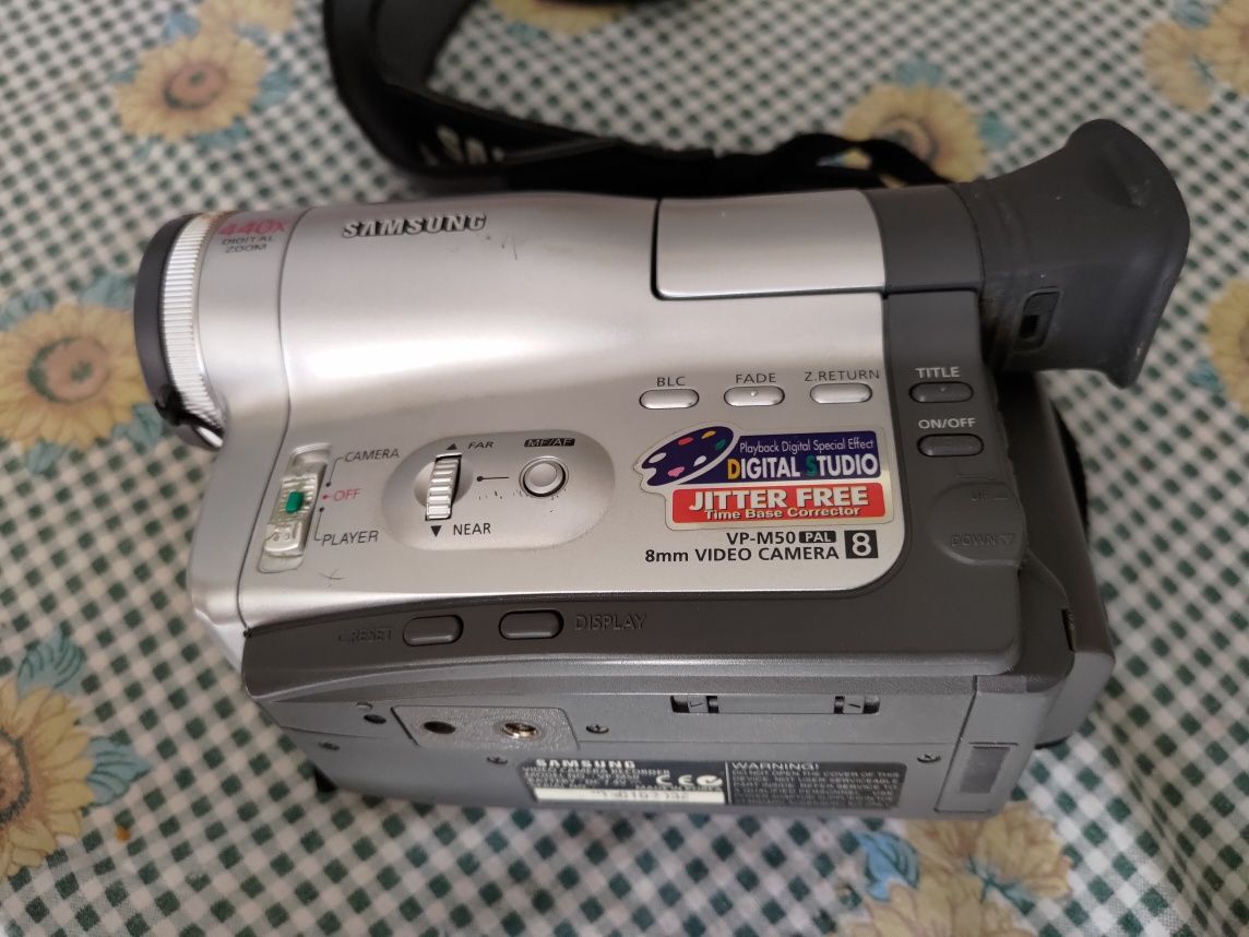 Máquina de filmar Samsung a funcionar