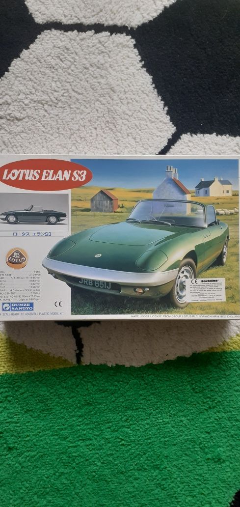 Lotus Elan S3-model do sklejania Gunze Sangio-skala 1:24