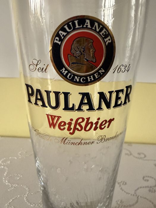 Szklanka Kufel Paulaner Weißbier 0.5l Duża Kolekcjonerska Vintage