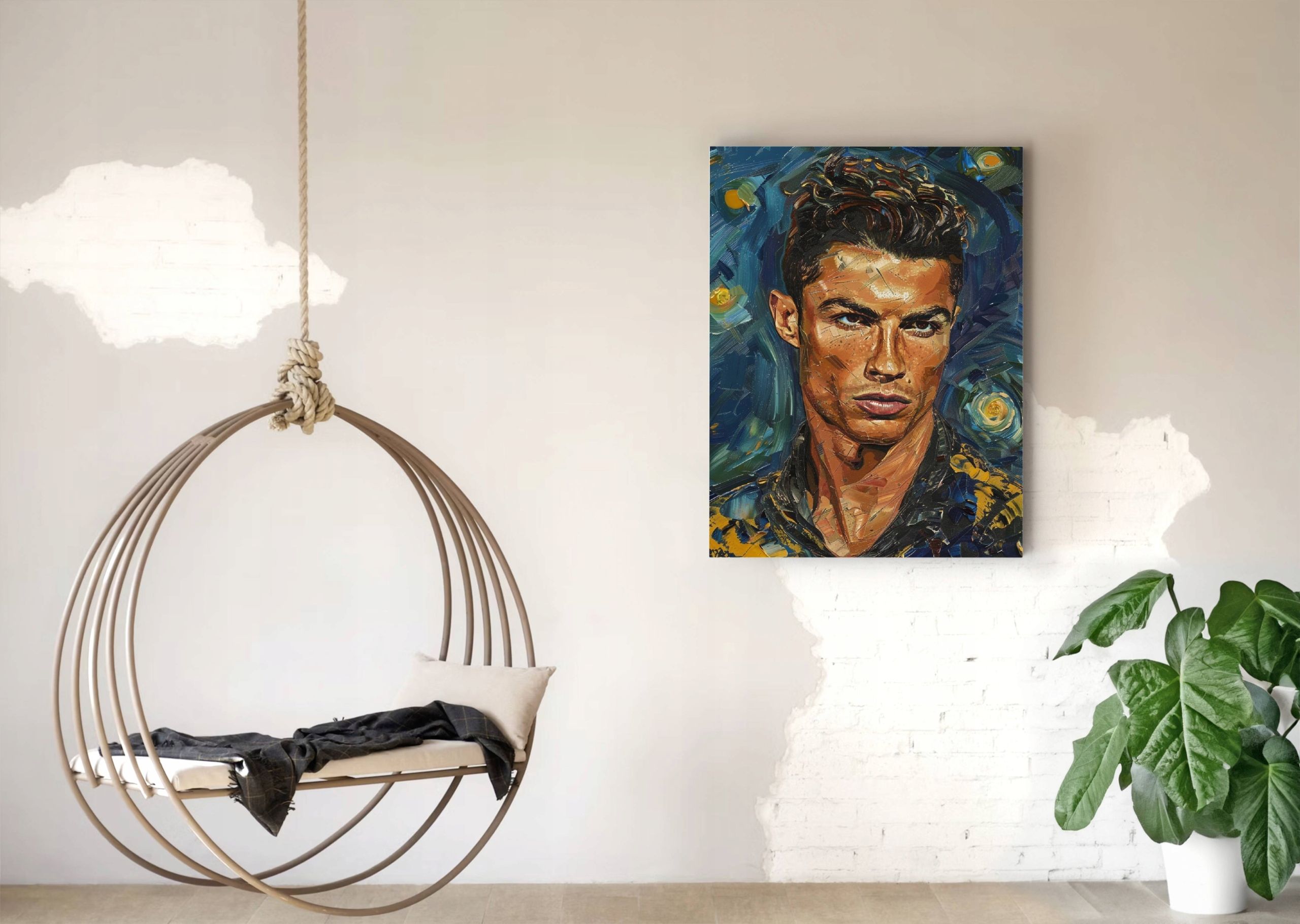 Obraz na płótnie CR7 Cristiano Ronaldo 90x120 cm - nowoczesny styl