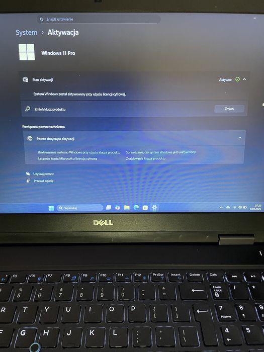 Laptop DELL 5580 i5 - 7gen/RAM 16GB /SSD 238GB Windows 11 Pro