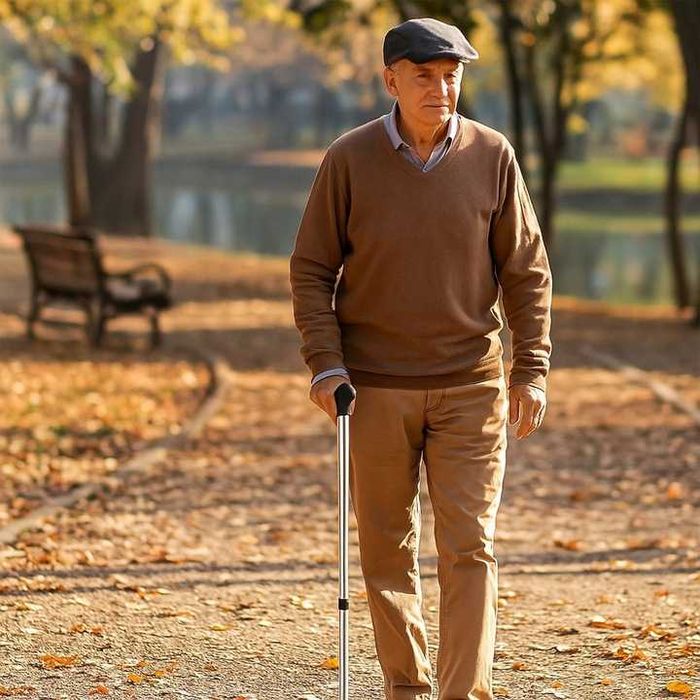 LASKA INWALIDZKA Ortopedyczna teleskopowa aluminium SKŁADANA 75 - 90cm