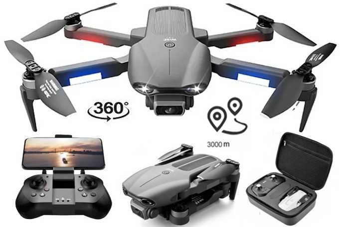 Dron F9 PRO 2xkamera GPS zasięg 3000m 30min lotu śledzenie powrót