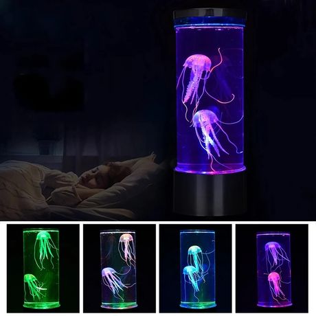 Різнобарвна лампа-акваріум JELLYFISH. Акваріум з медузами
