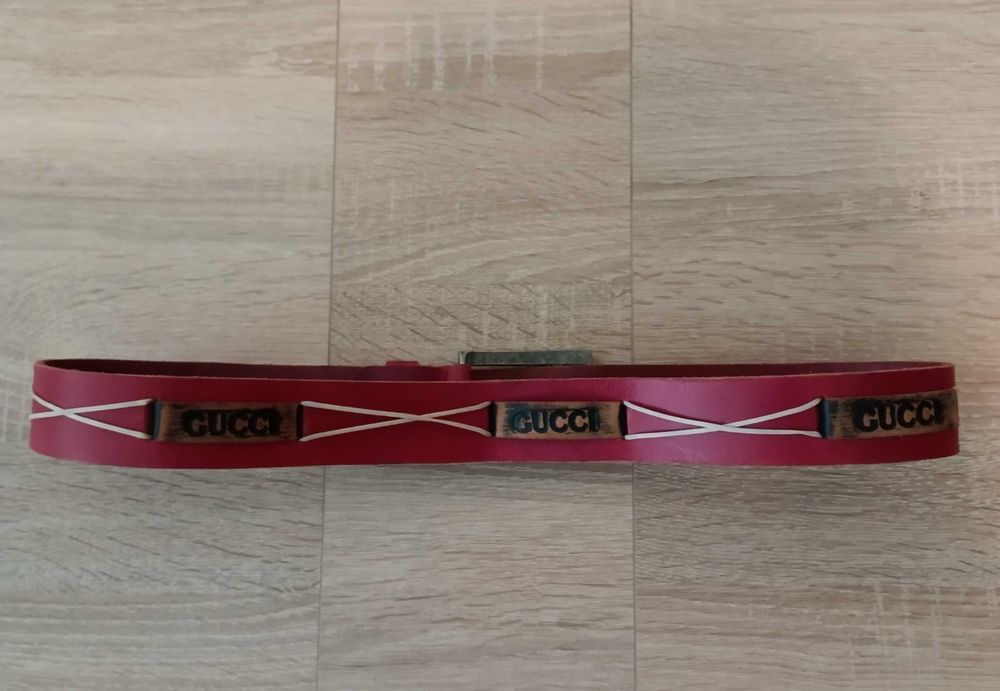 Винтажный кожаный ремень Gucci.