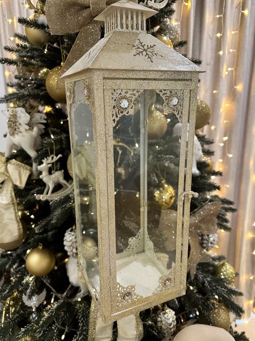Duży lampion brokatowy brokat świąteczny ozdoba home&you
