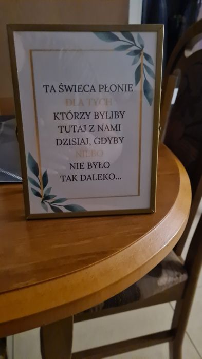 Ramka z napisem na wesele