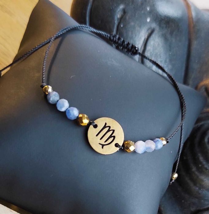 Bransoletka regulowana - Amulet_PANNA- sodalit