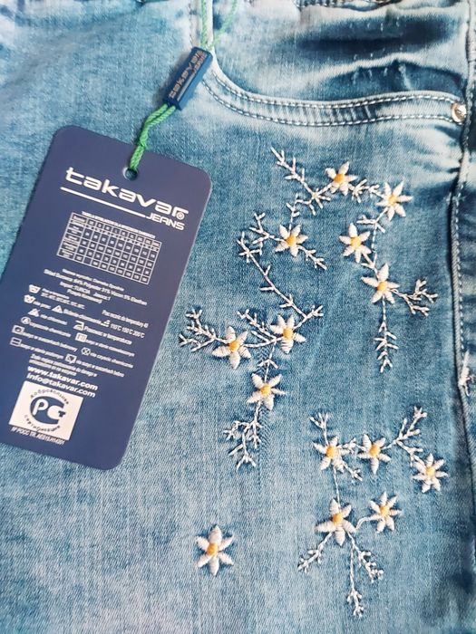 Супербаталы !модные джинсы Sassofono Takavar c вышивкой. 58-66