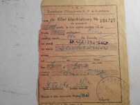 Bilet blankietowy PKP Skarżysko - Zachodnie - Suchedniów  1956 r.